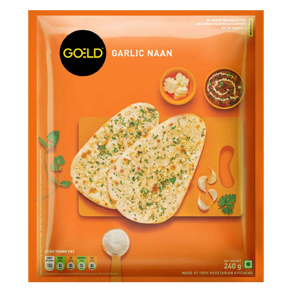 Goeld Frozen Garlic Naan 400g