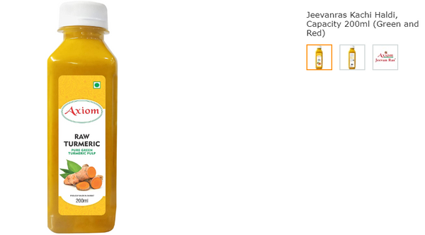 Axiom Kachi Haldi Paste (Pure Green Turmeric Pulp) 200ml
