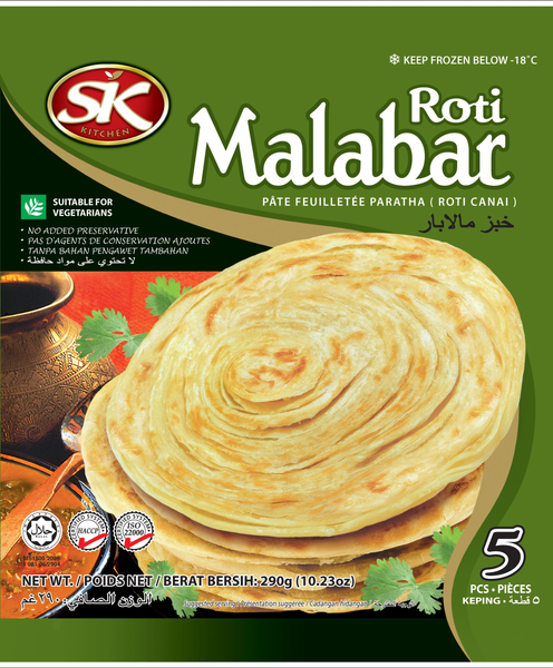 SK Frozen Roti Canai (Malabar) (5Pcs) 290g