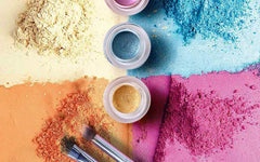 Different colors of make up powder