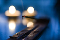Close up of burning incense
