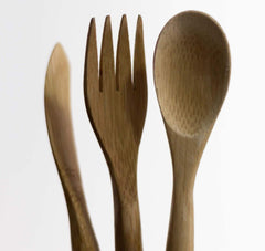 Close up of wooden utensils