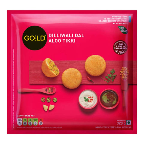 Goeld Frozen Dal Aloo Tikki (Dilli Style) 400g