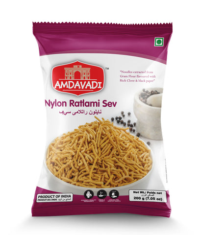 Amdavadi Nylon Ratlami Sev Snack 200g