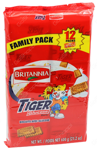 Britania Tiger Biscuits (Family Pack 12s) 600g