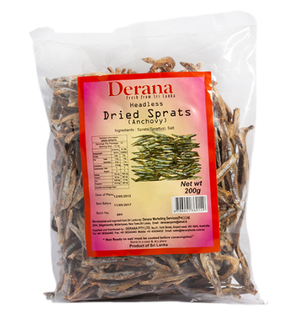 Dry Fish Sprats W/O Head Anchovies 200g