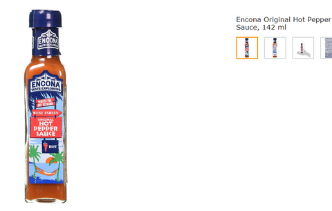 Encona WI Hot Pepper Sauce Original 142ml