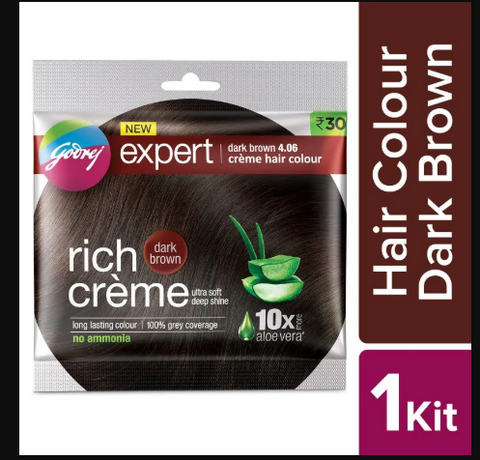 Godrej Hair Dye Dark Brown Cream 20ml + 20ml