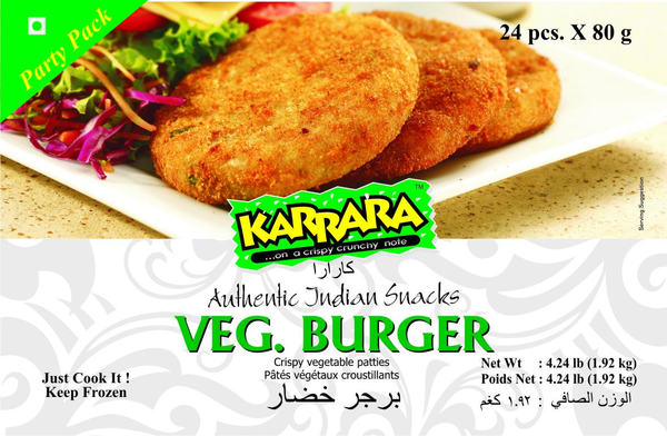 Karrara Frozen Veggie Burger 1.6kg