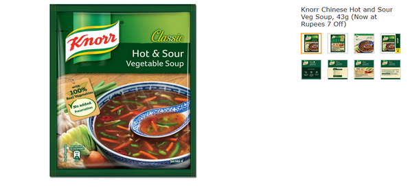 Knorr Chinese Hot & Sour Veg Soup 43g