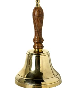 Pooja Bell with Wooden Handle (Large)