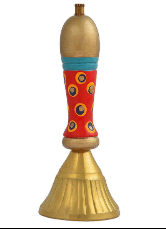 Pooja Bell with Wooden Handle (Small)