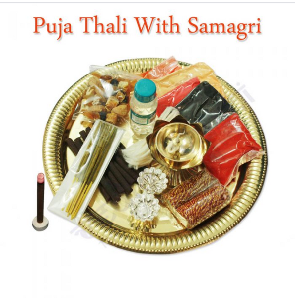 Pooja Thali Fancy Beaded with Ganesh