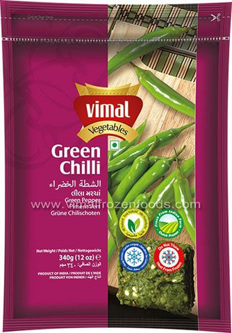 Vimal Frozen Green Chillies 340gm