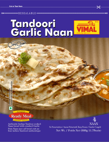 Vimal Frozen Tandoori Garlic Naan 333gm