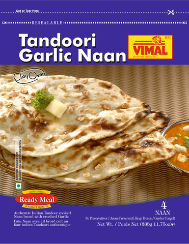 Vimal Frozen Tandoori Garlic Naan 333gm